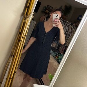 🌸 LC navy fit & flare button front dress 🌸